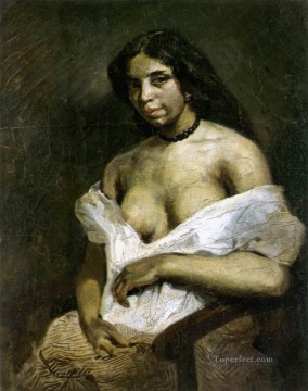ウジェーヌ・ドラクロワ Painting - アスパシア ロマンティック ウジェーヌ・ドラクロワ